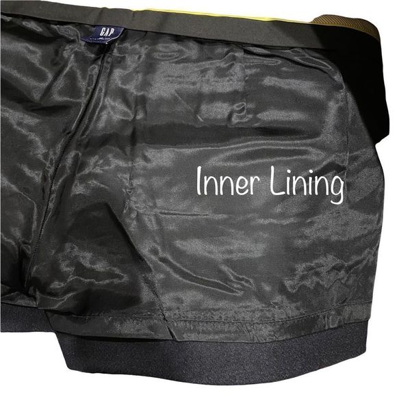 🎈 GAP Wool Shorts w/ Lining Size 10 Black - Picture 6 of 6